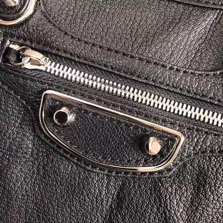 BALENCIAG巴黎世家 機車包 30cm 原版山羊皮配金邊 手提肩背斜挎包  BL1361